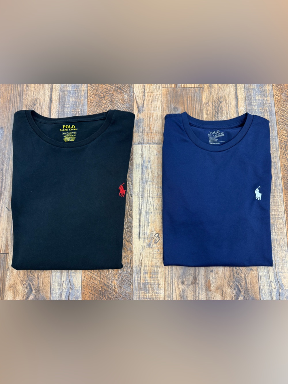 Polo by Ralph Lauren 2 T-shirts, Short/Long Sleeve, Size Small